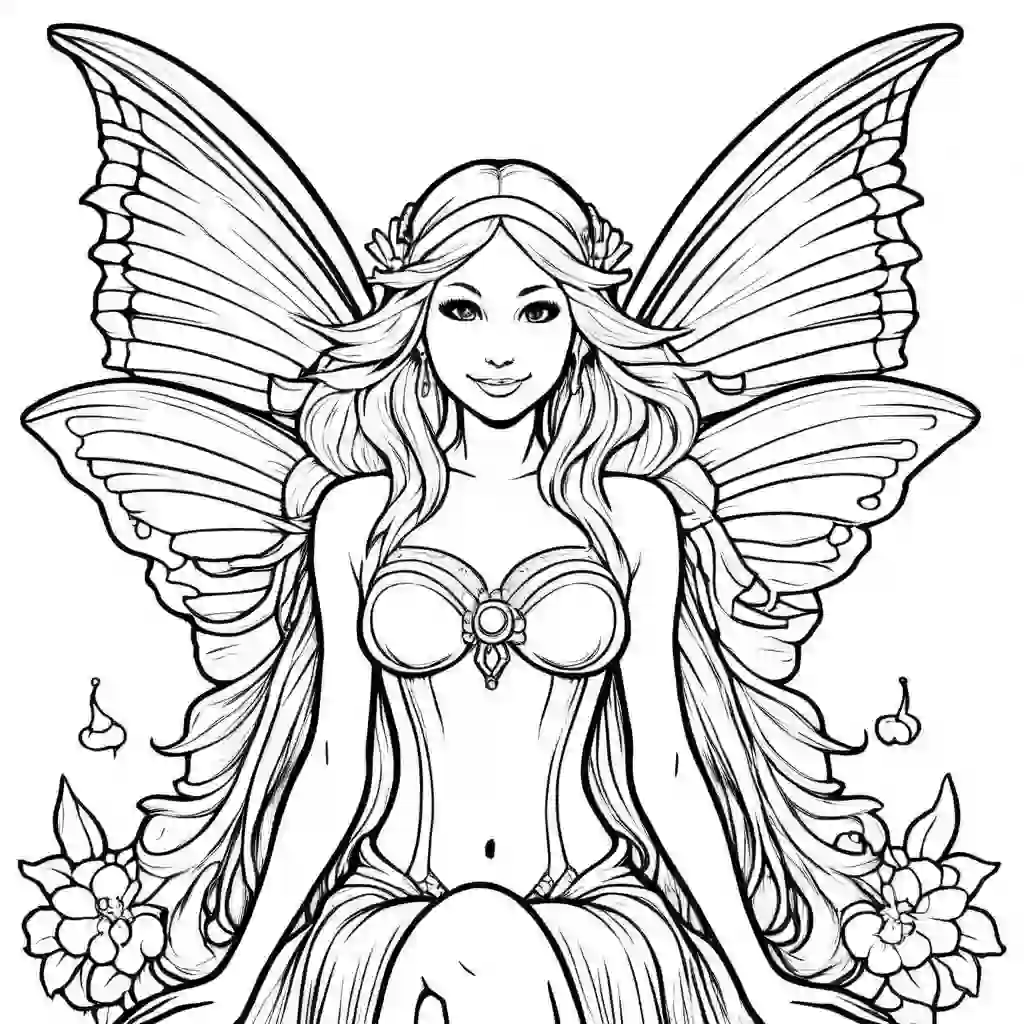 Sun Fairy coloring pages